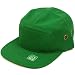Cotton 5 Panel Solid Biker Snapback Adjustable Leather Cadet Cap Hat Kelly Green