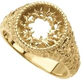 14K Yellow Gold Crown of Thorns Man's Ring