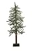 3' Pre-Lit Frosted Alpine Artificial Christmas Tree - Multi Lights