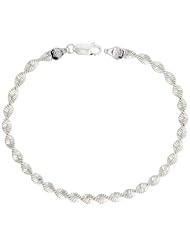 Sterling Silver Italian Twisted Herringbone Chain Necklaces & Bracelets Nickel Free 5mm wide, sizes 16 - 30 inch lengths