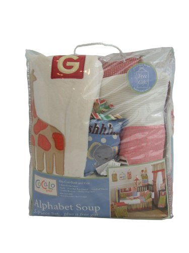 Cocalo Alphabet Soup Bedding Set (Cot/ Cot Bed, 5 pieces)