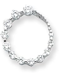 925 Sterling Silver Circle Journey White CZ Pendant