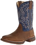 Durango Women's Ramped Up Lady Rebel Blue Riding Boot, Distressed Tan/Blue, 10 M US