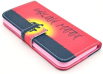 Vkied Apple 5.5" iPhone 6S 6 PLUS leather Case (The Lion King) Pattern Fashion Printing Wallet Cards Slots Flip Magnet Stand Leather Carry Case with Screen Protector and Cleaning Cloth