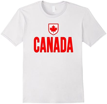 Men's CANADA T-SHIRT 2016 Canadian Maple Leaf Logo Tee Small White