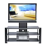Atlantic 67035439 Nero TV Stand With Mount