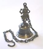 Ganesh Elephant Bronze Bell on Heavy Chain - Hindu Ganesha INDIA