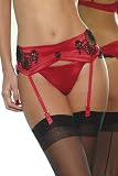 Cotton Club Scarlet Silk Reggicalze Suspender Belt