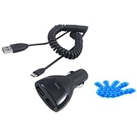 HTC brand OEM 2-Slot extra USB Car Auto DC Plug-in Charger Power Adapter with double USB port for Sprint HTC EVO 4G LTE