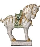 Chinese Tang Horse 8 1/2 Inches Statue Feng Shui Tribute Horse