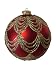Barcana 120-mm Shatterproof Red Glitter Drape Ornament, Set of 2