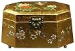 Beautiful Anniversary Gift Ideas for Her - 11" Antoinette Fine Lacquer Jewelry Box - Gold