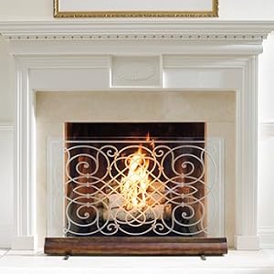Italian Scroll Fireplace Screen - Frontgate