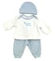 Preemie-Yums Prince Screened Shirt, Pant and Hat - Blue, Small