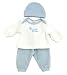 Preemie-Yums Prince Screened Shirt, Pant and Hat - Blue, Small