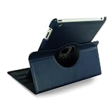 Pregiata custodia protettiva ultra-slim con 360 gradi di rotazione per iPad 3 - Alta lavorazione ed ottime finiture in BLU NOTTEdi Manna
