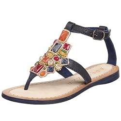 Apepazza Women's Malachite T-Strap Sandal,Navy,6.5 M US