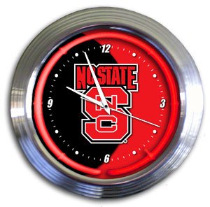 NC State Wolfpack Varsity Neon Clock