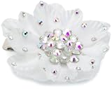 TARINA TARANTINO Classic White Small Silk Flower Anywhere Clip