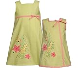 Bonnie Jean Girls 4-6X LIME-GREEN PINK CHECK FAUX SIDE-SPLIT SEQUIN 'Seahorse' Spring Summer Dress