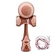Kaleb USA Solid Natural Bamboo Kendama with 5-Pack of Replacement Strings