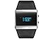 Black Dice 'Mixtape' Unisex Organic Led Black Leather Strap Watch