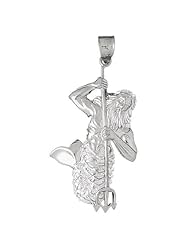 Clevereves 14K White Gold Pendant Two Tone Poseidon 12.3 - Gram(s)