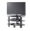 Alphason AOV800/3-BLK - Oval LCD TV Stand for Screens up to 37in,  Black