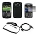 Electronics : Premium Black Soft Silicone Gel Skin Cover Case + Crystal Clear Screen Protector + Rapid Car Charger + USB Data Sync Charge Cable for BlackBerry Bold 9700 [Accessory Export Packaging]