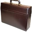 Mancini Burgundy Leather Attache Case