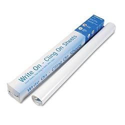 National Brand Write On - Cling On Static Easel Pad, Plain Poly Sheets, 27 x 34 Inches, 35 Sheets (24391)