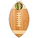 Totally Bamboo Football Shaped Bamboo Wood Cutting Board and Charcuterie Board, Great Gift for Football Fans