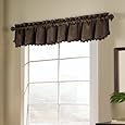 American Curtain and Home Solid Blackout Window Treatment Valance, 54-Inch by 15-Inch, Chocolate