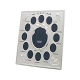 'My First Year' Multi-Photo Frame (Silver colour.  Holds 13 photographs)