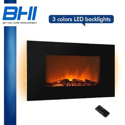 Electric Wall Mount Backlight Fireplace 36