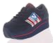 Volatile Independence Platform Wedge Women's Shoes Sneakers Navy