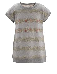 Pure Cottton Floral Embroidered Sweat Top
