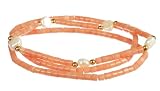 3 Piece Pink Coral Stretch Bracelet Set with Freshwater Cultured Pearl Accents, 7.5