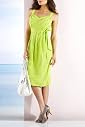 Per Una Pure Linen Sleeveless Pleated Front Shift Dress [T62-9625G-S]
