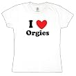 I Heart Orgies Ladies T-Shirt