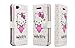 Hello Kitty & Love Wallet Style Leather Case With Magnetic Flip For iPhone 4 and 4S WHITE