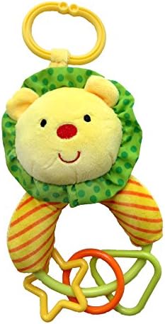 Crib Critters By Linzy 3 Piece Baby Toy Gift Set - ON SALE NOW - Yellow Lion Crib or Stroller Toy Gift Combo