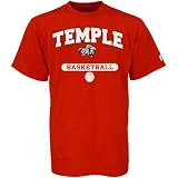 NCAA Russell Temple Owls Cherry Basketball T-shirt