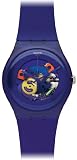 Swatch - NEW GENT LACQUERED collection - Montre Mixte - Quartz Analogique - Cadran Violet - Bracelet Plastique Violet