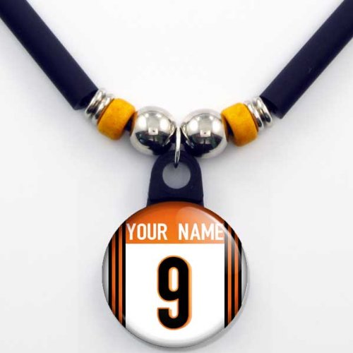 Cincinnati Bengals Jersey Necklace Personalized with Your Name and Number