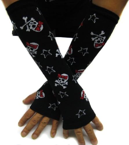 Arm Warmer Glove Ribbon Skull