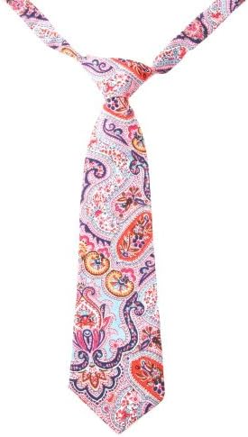 Peppercorn Kids Boys Necktie - Exotic Paisley - Flamingo