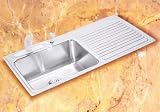 Elkay ILGR4322L Gourmet Stainless Steel Sink with 4 holes