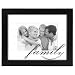 Family Glass Floater Picture Frame Black 4x6"