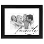 Family Glass Floater Picture Frame Black 4x6"